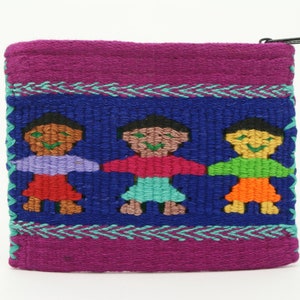 Gewebte Geldbörse, Portmonee, Coin Pouch, Woven Guatemalan Coin Purse, Geldbeutel für Kinder, Karikaturtasche, Kinderhandtasche