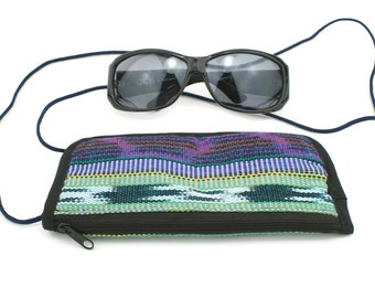 Glasses bag, padded glasses bag, embroidered eyeglasses case, glasses bag, sunglasses holder, fabric bag