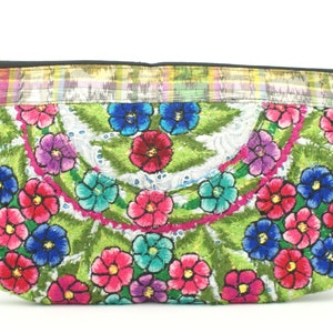 Bolso Floral Bordado, Bolso para Mujer, Bolso Huipil, Bolso Maquillaje, Textiles Guatemala, Bolso Clutch, Monederos
