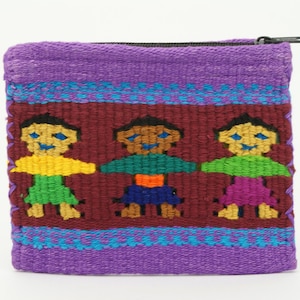 Gewebte Geldbörse, Portmonee, Coin Pouch, Woven Guatemalan Coin Purse, Geldbeutel für Kinder, Karikaturtasche, Kinderhandtasche