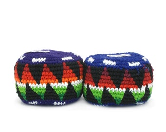 2er Set, Soft Jonglierball, Stressball,  Stoffball,  Footbag, Juggling ball, gefülltes Stoffsäckchen, pellet filled footbags, Guatemala