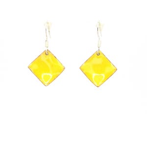 Emaille Ohrringe, Enamel Earrings, Schlicht, Emaille-Ohrhänger, Kupferohrringe, Ohrhänger, Emaux, Handgemachte Glasohrringe