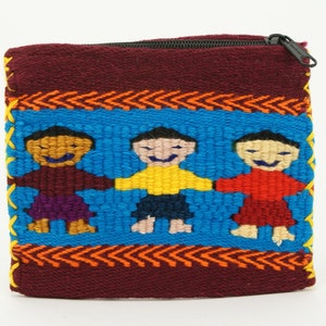 Gewebte Geldbörse, Portmonee, Coin Pouch, Woven Guatemalan Coin Purse, Geldbeutel für Kinder, Karikaturtasche, Kinderhandtasche