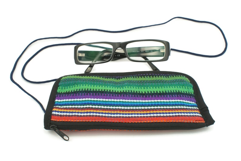 Brillentasche,gepolsterte Brillentasche,Embroidered Eyeglasses Case,Brillenbeutel,Sonnenbrillenhalter,Stofftasche Bild 2