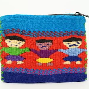 Gewebte Geldbörse, Portmonee, Coin Pouch, Woven Guatemalan Coin Purse, Geldbeutel für Kinder, Karikaturtasche, Kinderhandtasche