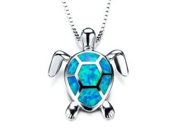 Little Blue Sea Turtle Necklace