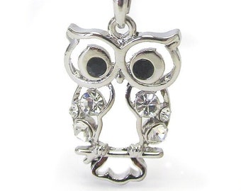 Owl Rhinestone Necklace