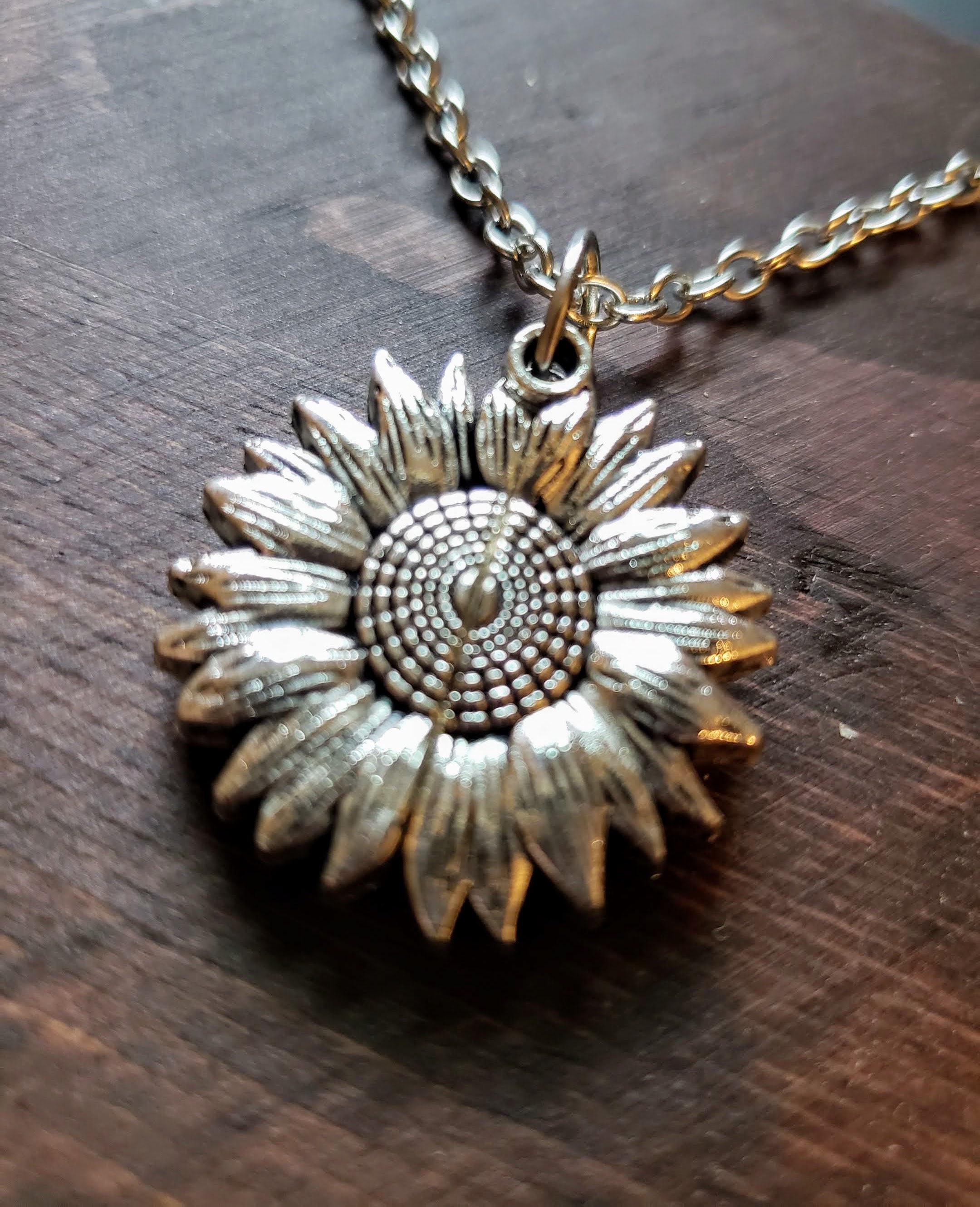 You Are My Sunshine Open Sunflower Necklace - Etsy