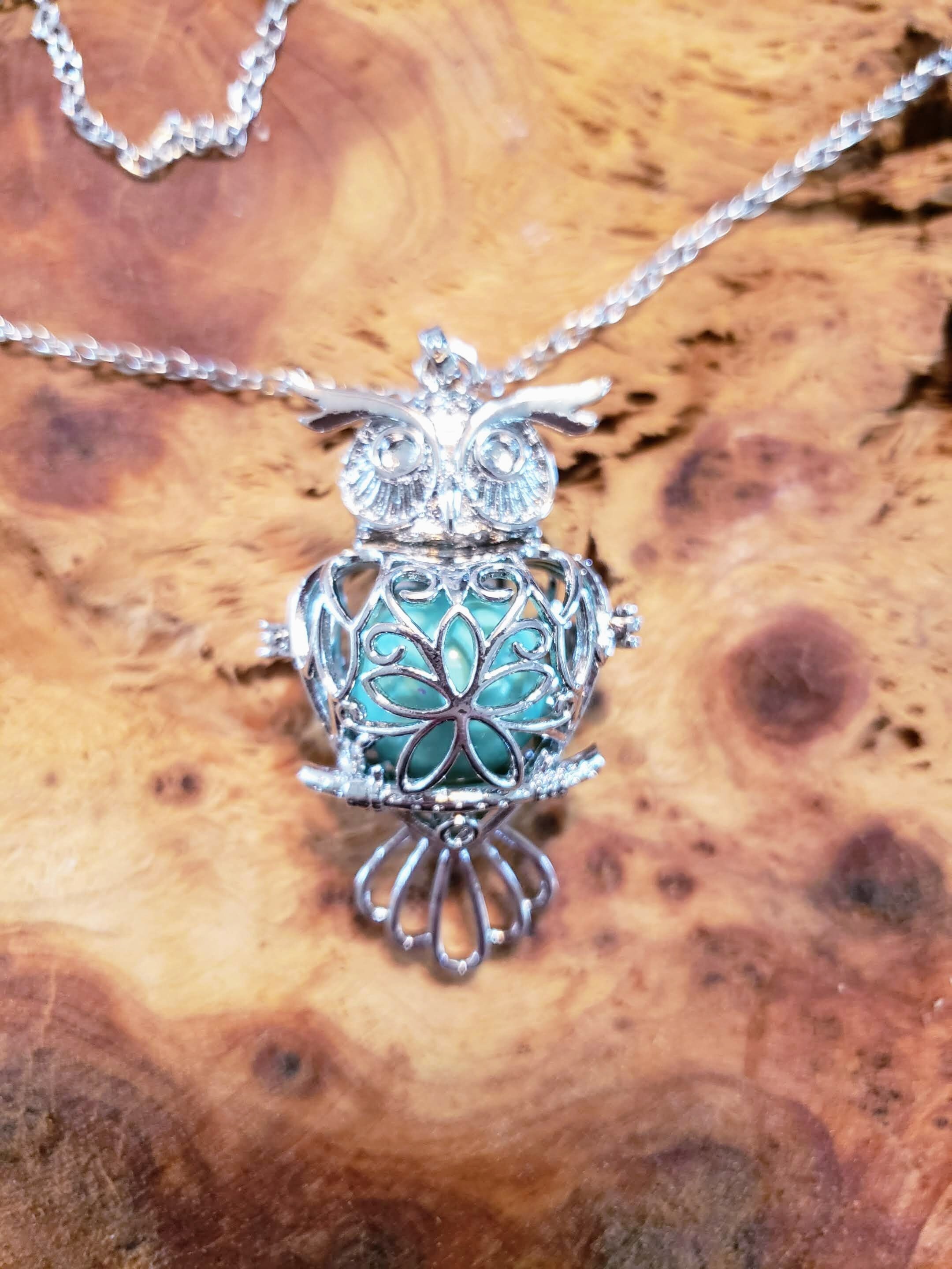 Angel Caller Pendant Large owl locket