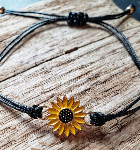 Etsy cheap sunflower bracelet