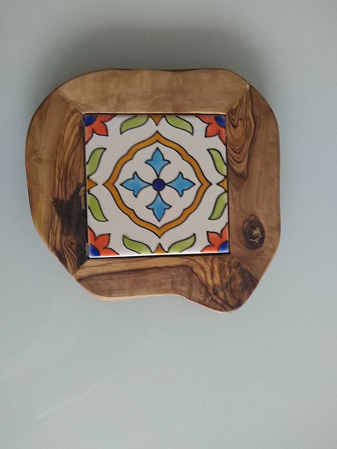Olivewood trivet Kitchen Hot Pad Wood Hot Pad Ceramic Tile Etsy