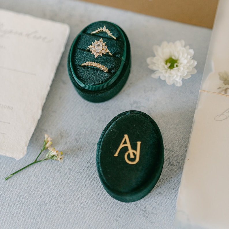 Bridal Shower Gift: Custom Velvet Ring Box