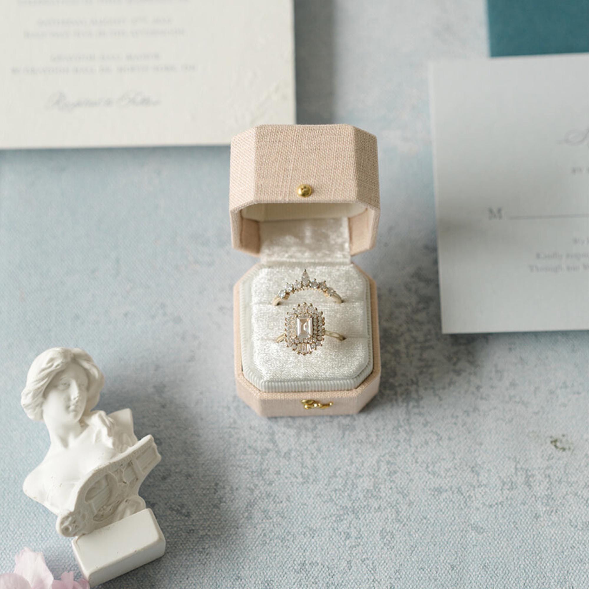 2 Slot Ring Box, 2 Slot Wedding Ring Holder, Two Slot Wedding Ring Box ...