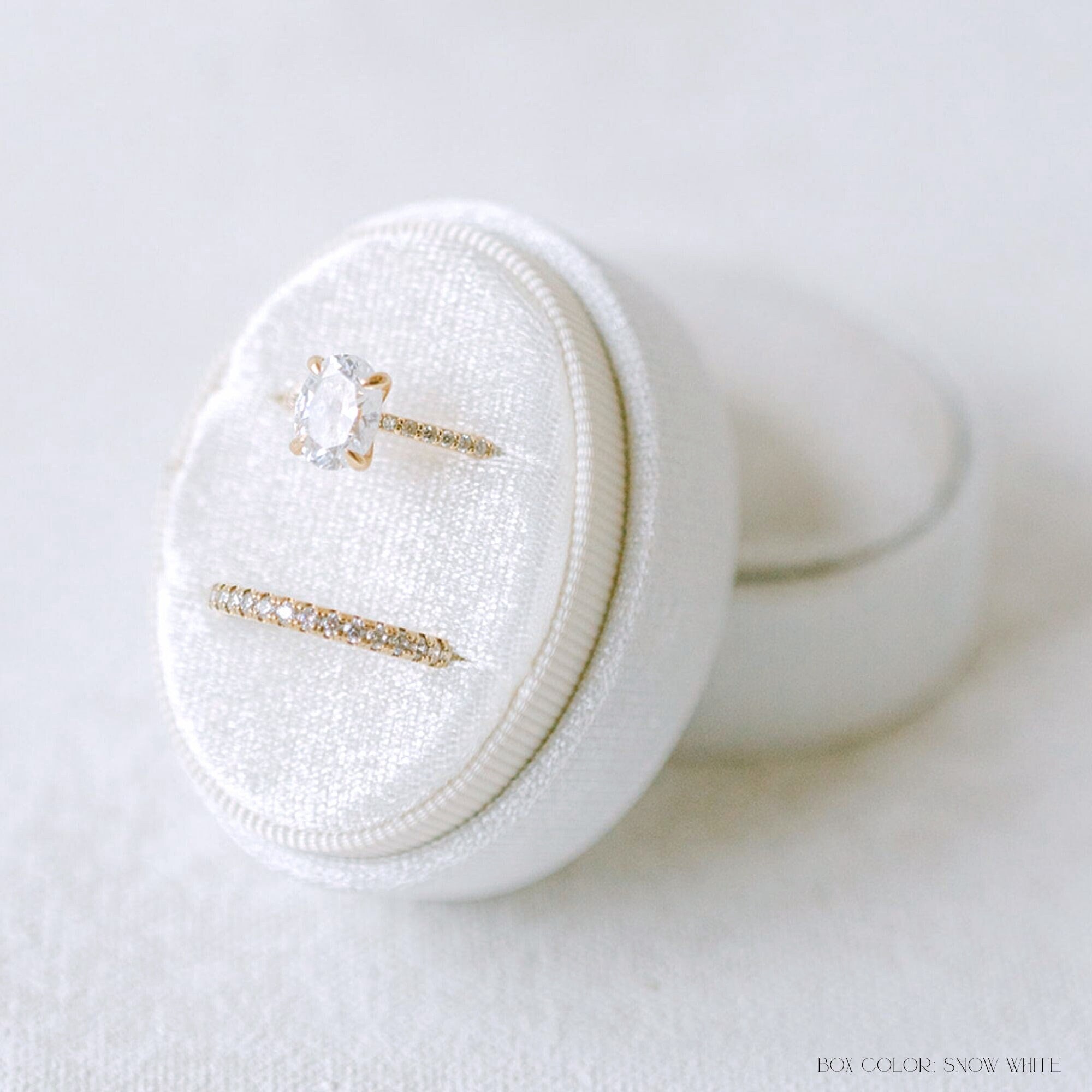 Y&K Homish Wedding Ring Box - Unique Mr & Mrs Holder With Pillow, Rustic Decorative Box (Antique White)