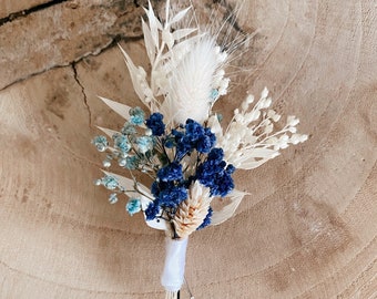 Boutonnière de marié - Bouquets fleurs séchées - Marié et témoins de mariage - Boutonnière champêtre, boho