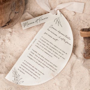 Cartes de voeux personnalisables - Voeux avec prénoms des mariés - Décoration de tables mariage