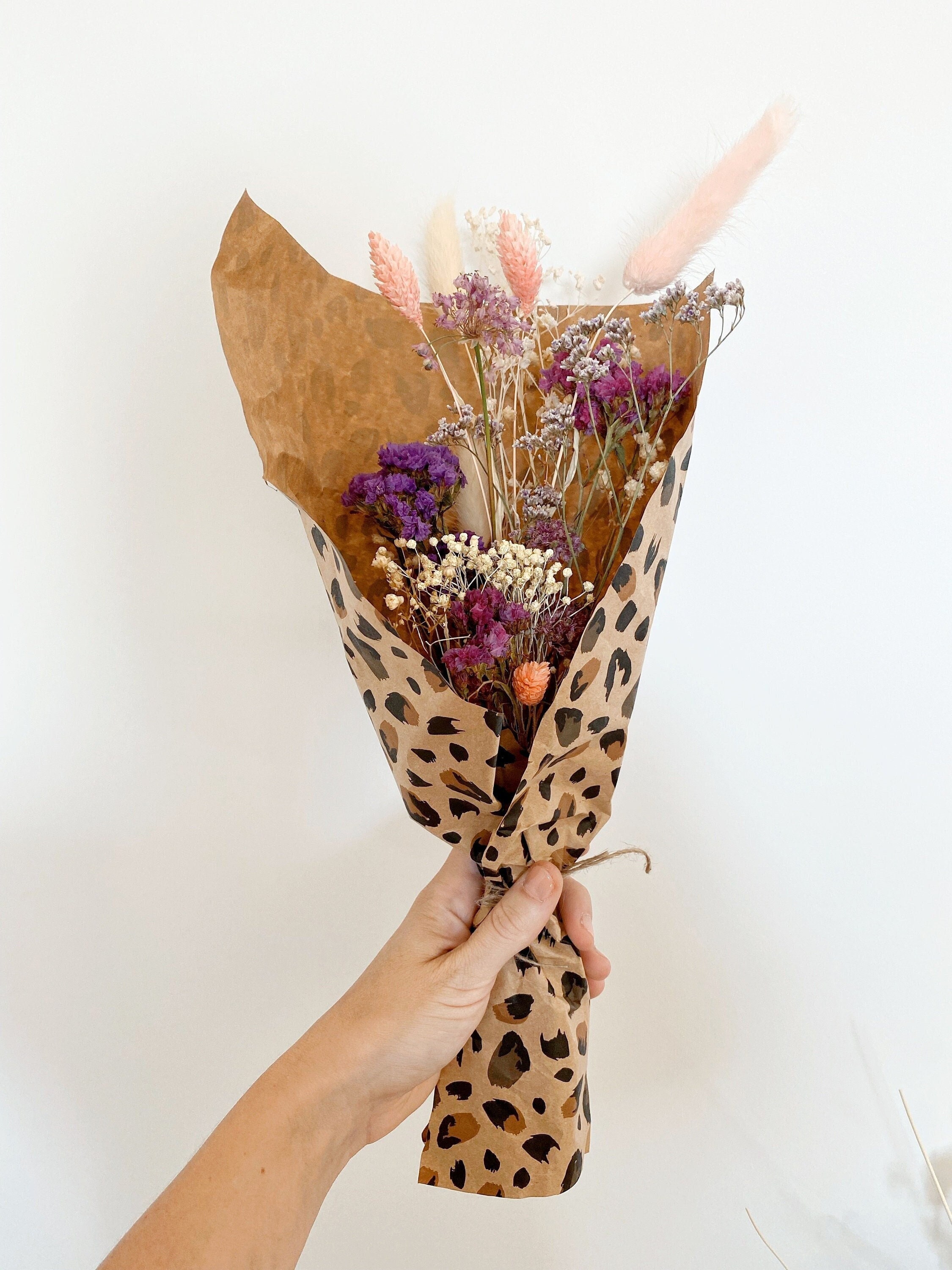 Petit Bouquet de Fleurs Séchées - Camaieu Rose & Violet Décoration d'intérieur