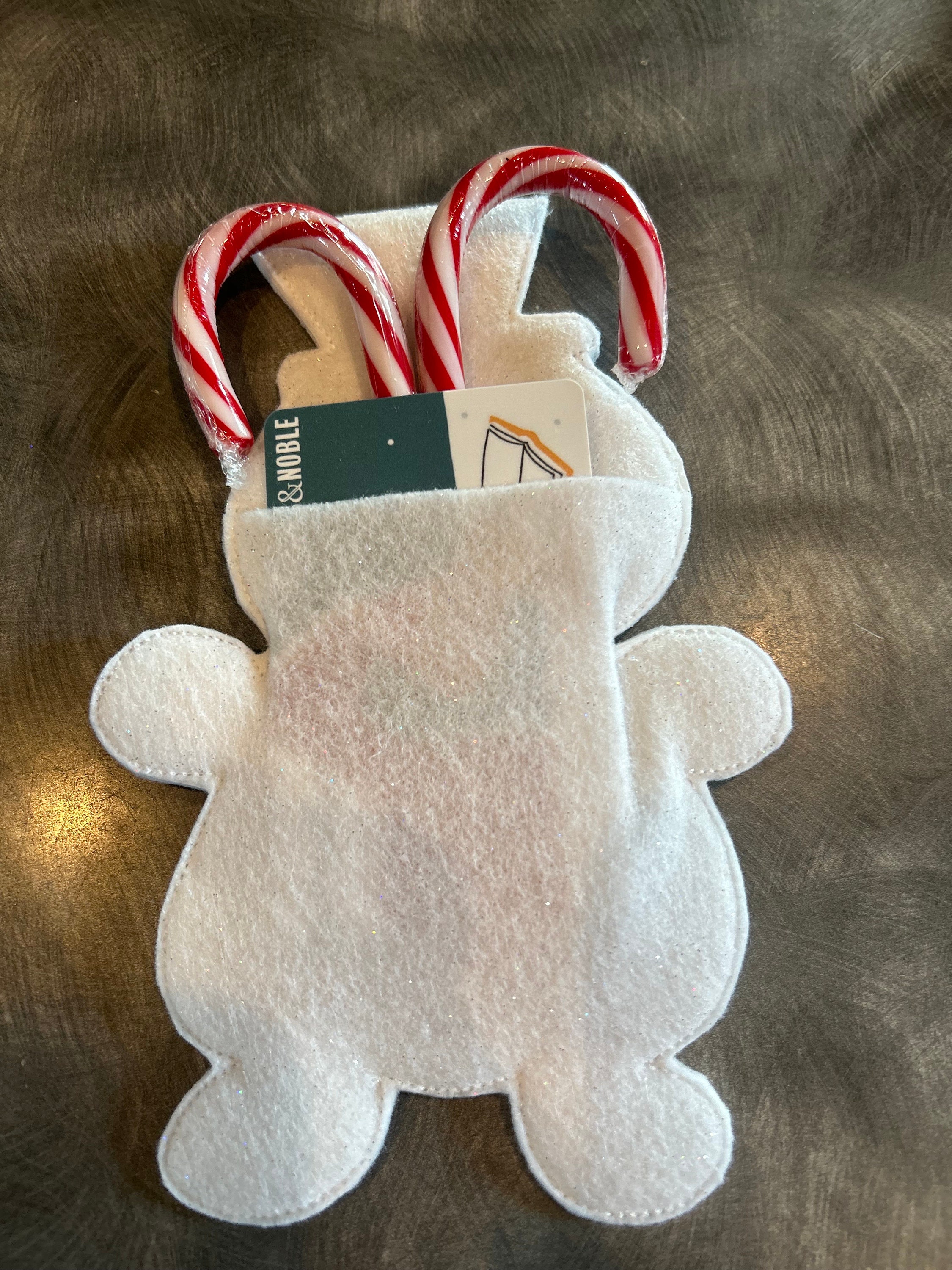 (Set of 2pcs)Personalized Snowman with Pocket That Will Hold Candy, Money Or A Standard Gift Card Snuggly, Perfect As A Place Setting Or Teacher Gift