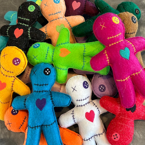 Large Good Juju Voodoo doll comes with positivity pins! Fun adult stocking stuffer or coworker gift! Dammit doll Good karma doll.