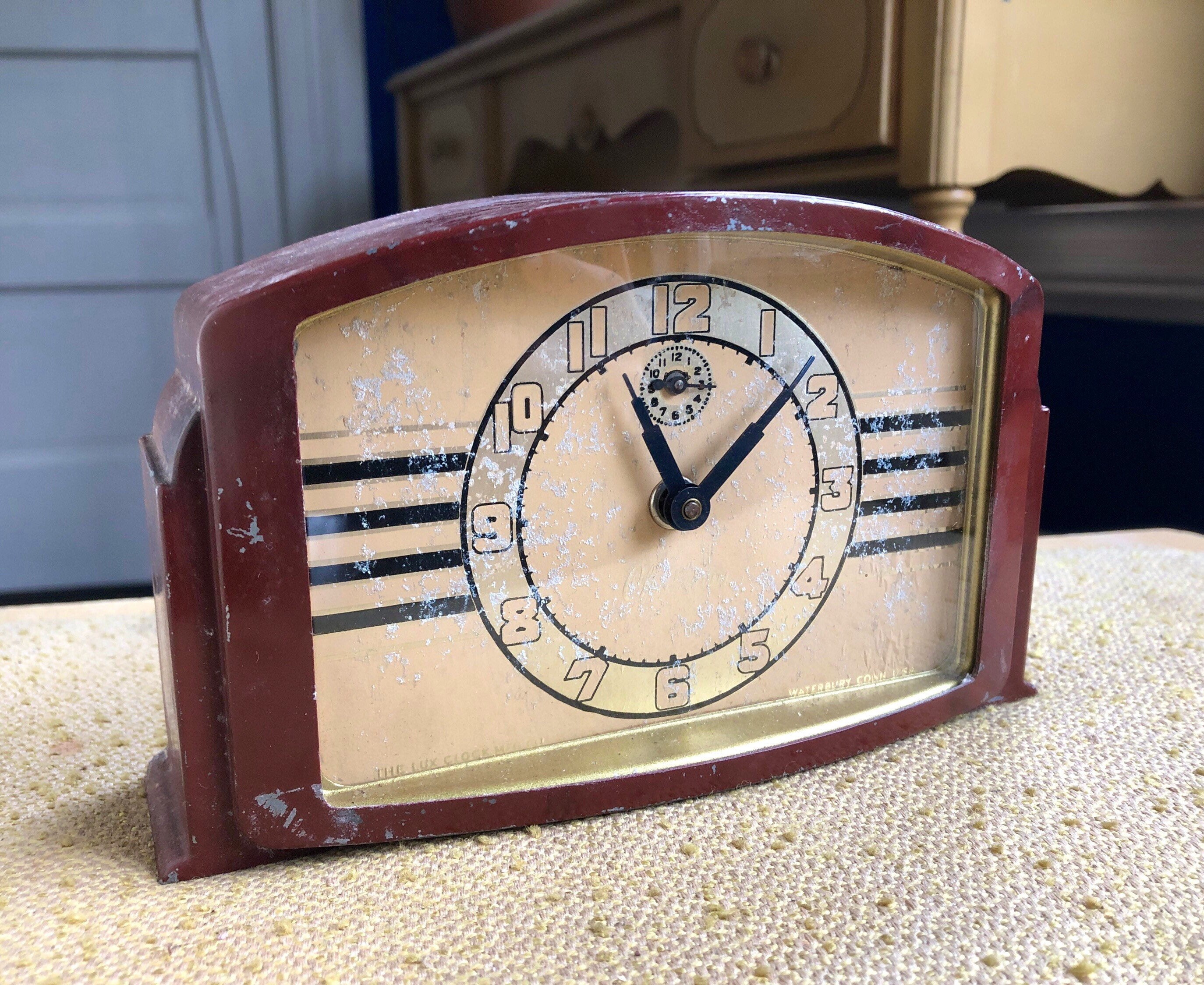 Very Rare Lux Alarm clock SERVICED 1920s Chutham Etsy