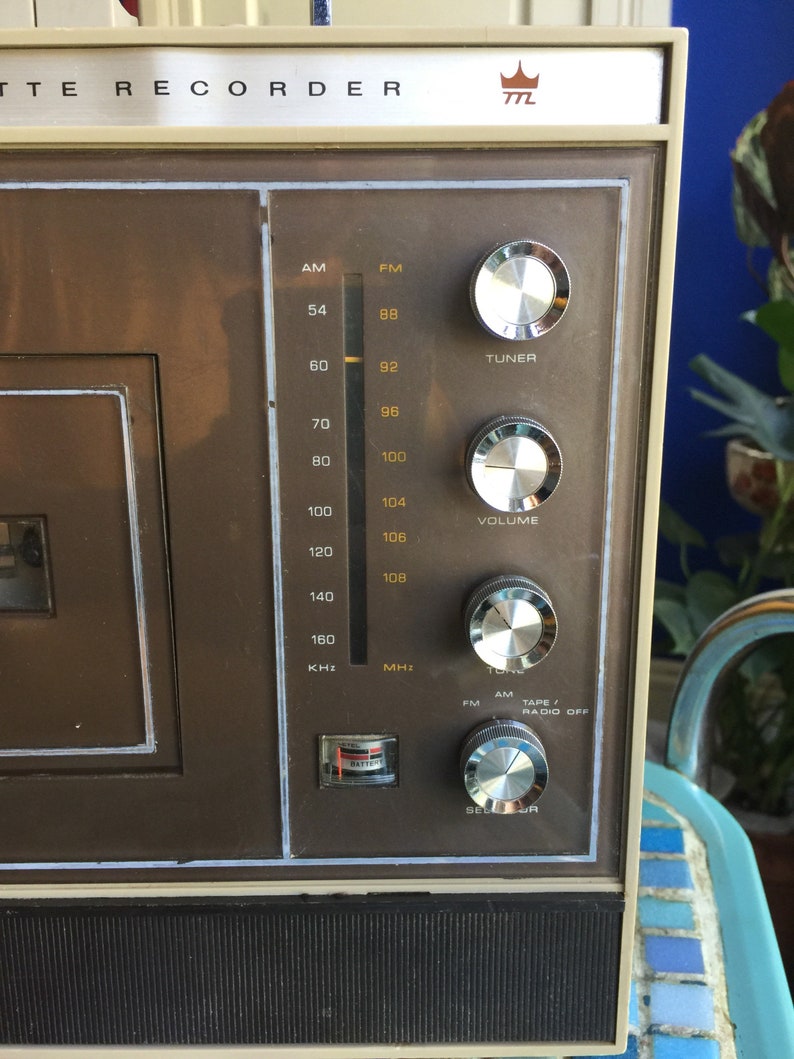 AmFm Cassette Recorder Boombox FREE SHIPPING Vintage Mayfair Rare