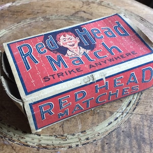 Rare Antique Matchbox - Historic - Unique - Free Shipping
