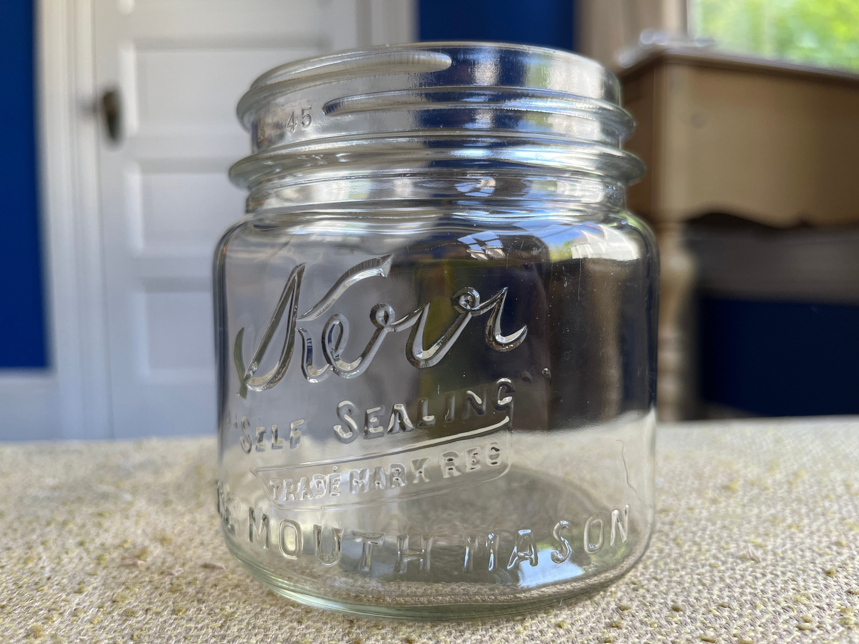 Vintage Kerr Wide Mouth Self Sealing Mason Jar 1 pint