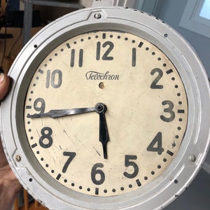 Very Rare Telechron Wall Clock - Working Condition - Railroad Clock