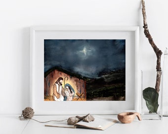 Christmas Story Nativity Scene Set Stickers Holy Family Baby Etsy