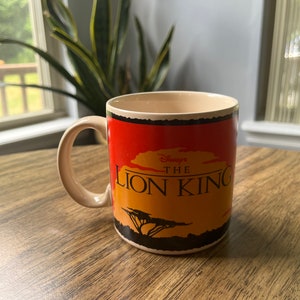 Disney The Lion King Mug Licensed Walt Disney Vintage 90s Movie Ceramic Mug Applause 1994