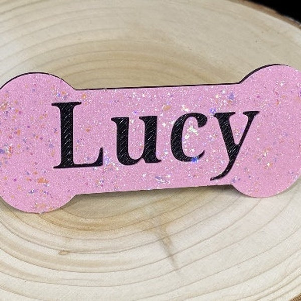 SMALL Dog Crate Kennel Name Plate Pet Tag Doghouse Personalized Sign