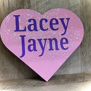 LARGE Heart Personalized Pet Kennel Sign