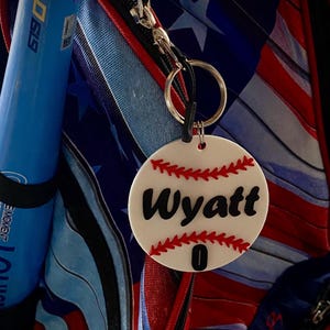 Customizable Baseball Keychain for Purse, Bag or keys!
