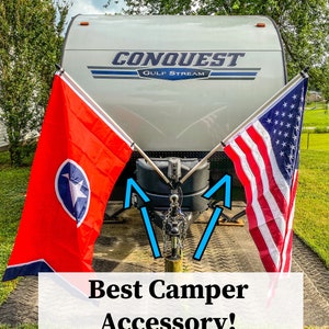 Trailer Jack Flag Holder (2 Flags)