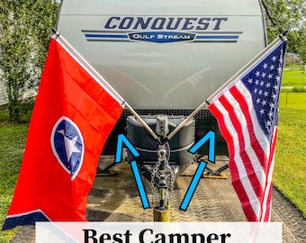 Trailer Jack Flag Holder (2 Flags)