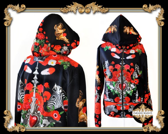 black and red designer hoodie