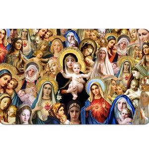 Madonna Icon/ Our Lady Religious Bath Mat (Large)
