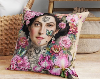 Housse de couette Visage de femme tatoué