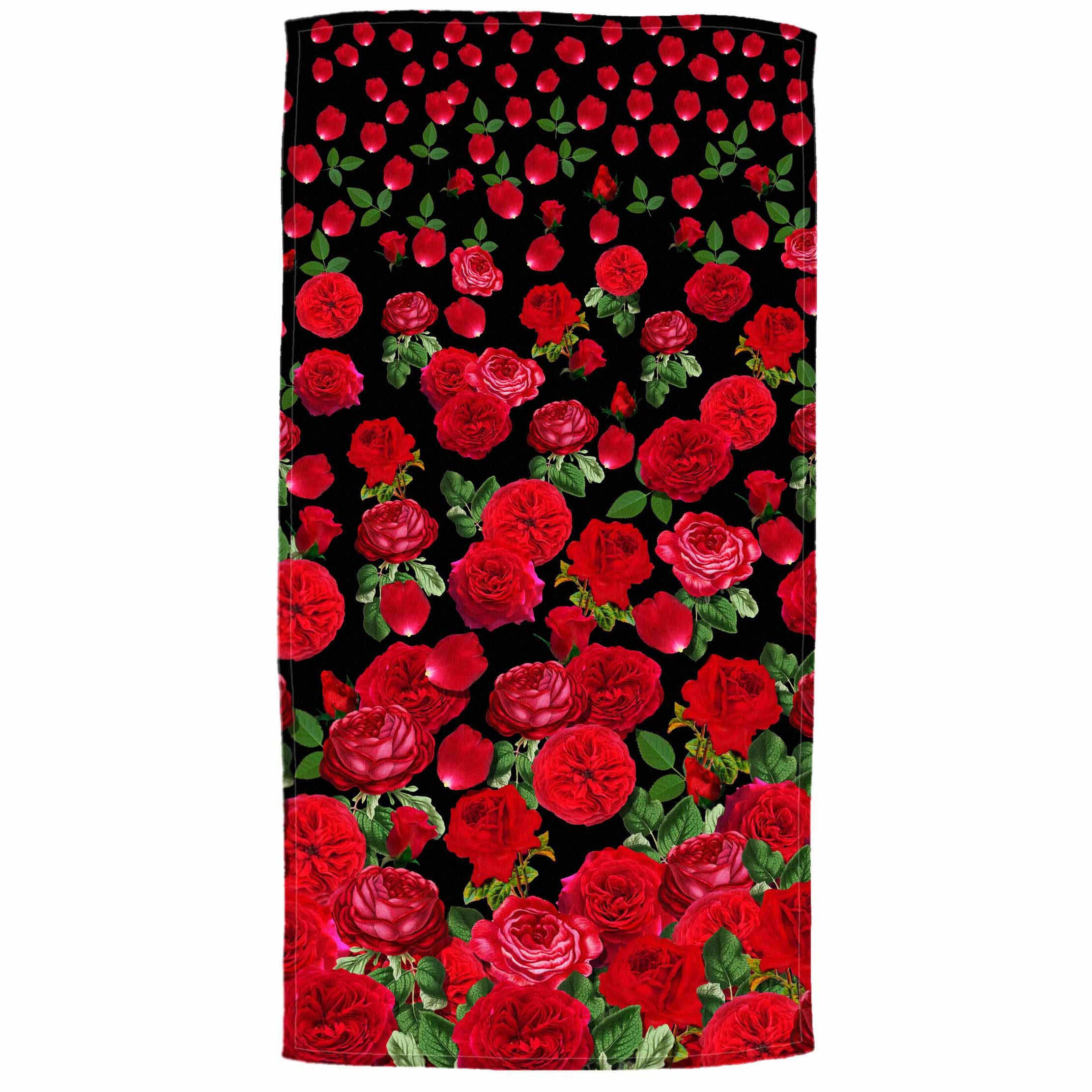 Rose Bath Towel Red Rose Black Bath Towel Red Rose Petals Etsy