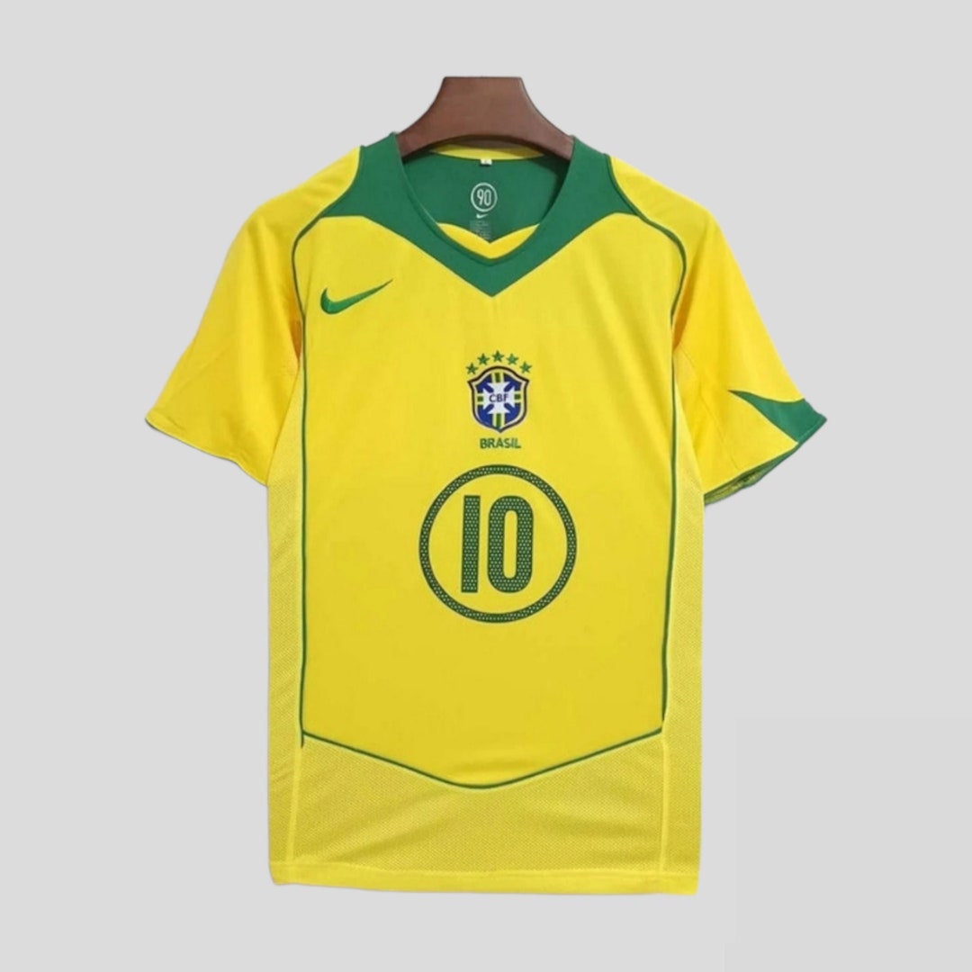 Brazil Home 2004 Retro Ronaldinho Jersey / Retro Brasil Soccer - Etsy
