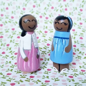 Sœur Poupées Jumeaux Peg poupée enfants enfants fille sœurs poupées musulmanes