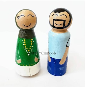 Muslimische Peg Doll Paar Hochzeit Cake Topper Arabisch Islamische Arabische Arabische
