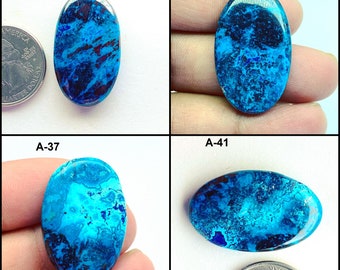 Natural stone untreated genuine gemstone Shattuckit cabochon oval 37,4x27,8 mm 61 ct