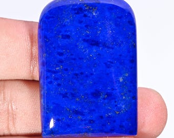 Natural Lapis D Shape Cabochon Loose Gemstone For Making Jewelry 43X30X8 MM S-1964