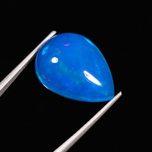 Incredible Top Quality Natural Blue Opal 18X13X6MM Pear Shape Cabochon Loose Gemstone For Making Jewelry S-772 Ethiopian Blue Opal Fire Opal
