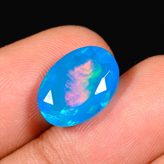 Exclusive Top Quality Natural Blue Opal 14X10X6MM Oval Shape