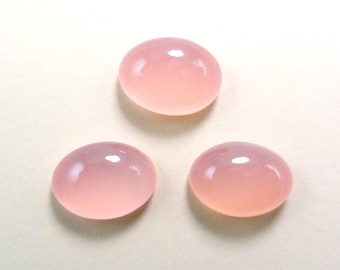 Cabujón de calcedonia rosa: piedra preciosa suelta para joyería