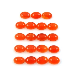 Orange Carnelian Oval Cabochon: Loose Gemstone for Jewelry Making