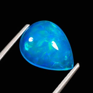 Fantastic Top Quality Natural Blue Opal 12X9X4MM Pear Shape Cabochon Loose Gemstone For Making Jewelry  S-769 Ethiopian Blue Opal Fire Opal