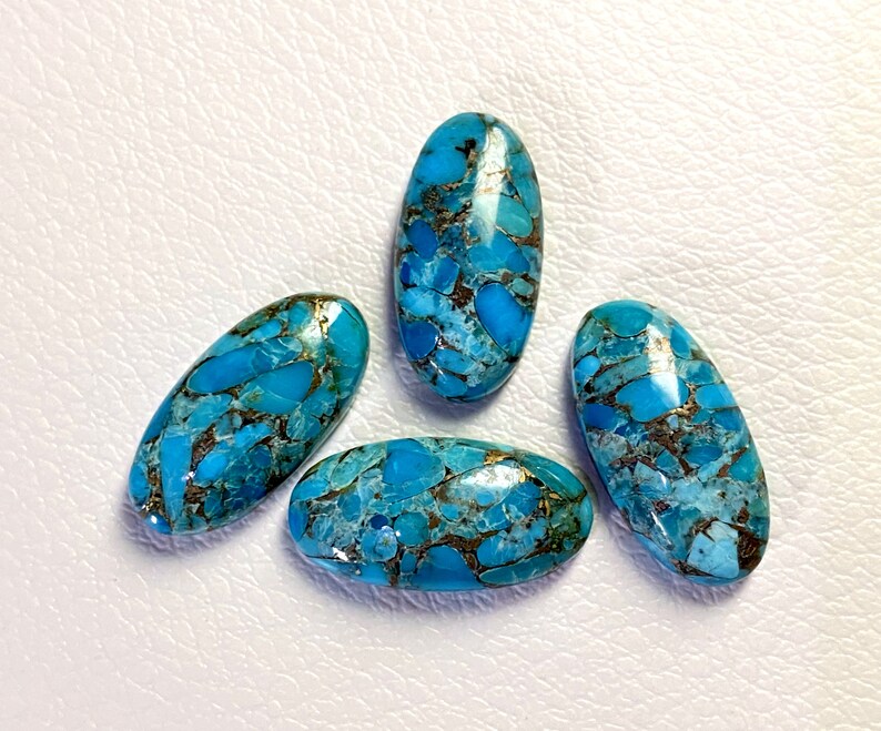 Natural Blue Copper Turquoise Cabochon 25X15 Oval Loose Gemstone Mohave Turquoise Cabochon Loose stone For Jewelry Making Turquoise Cabs